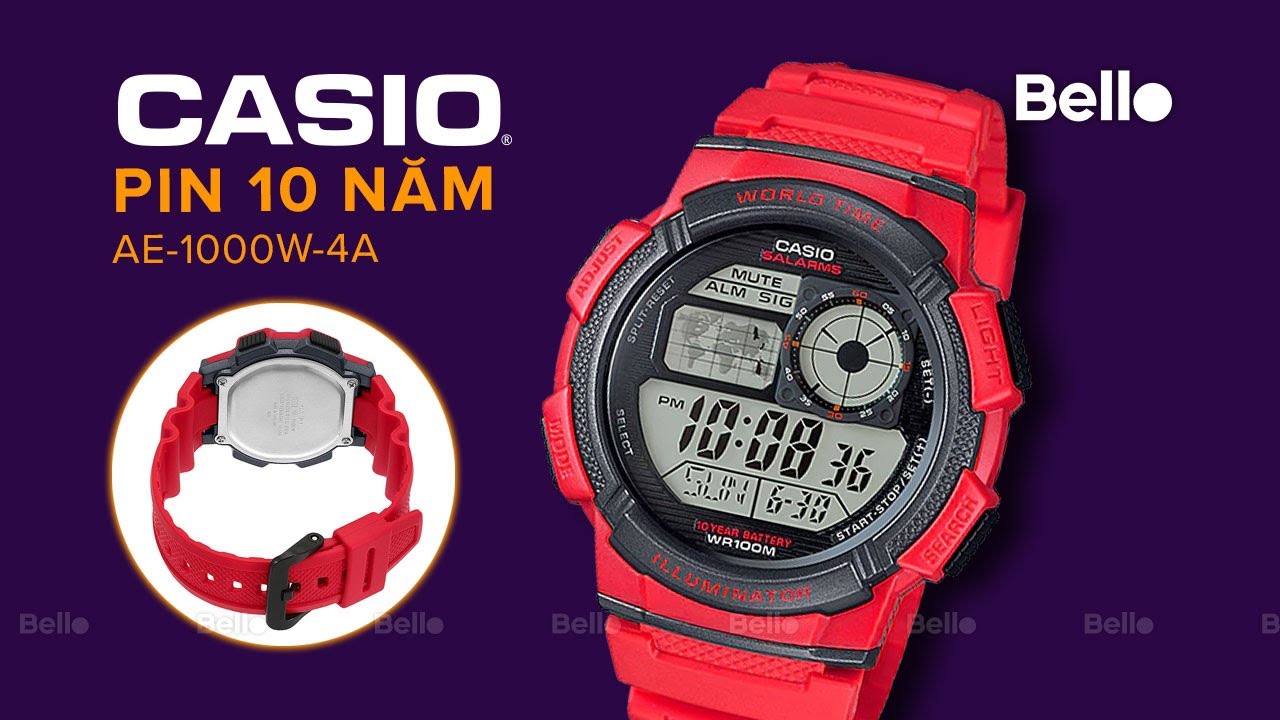 Khám phá đồng hồ Casio AE-1000W-4AVDF