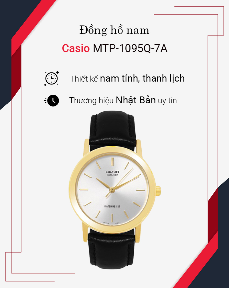 Khám phá đồng hồ Casio MTP-1095Q-7A