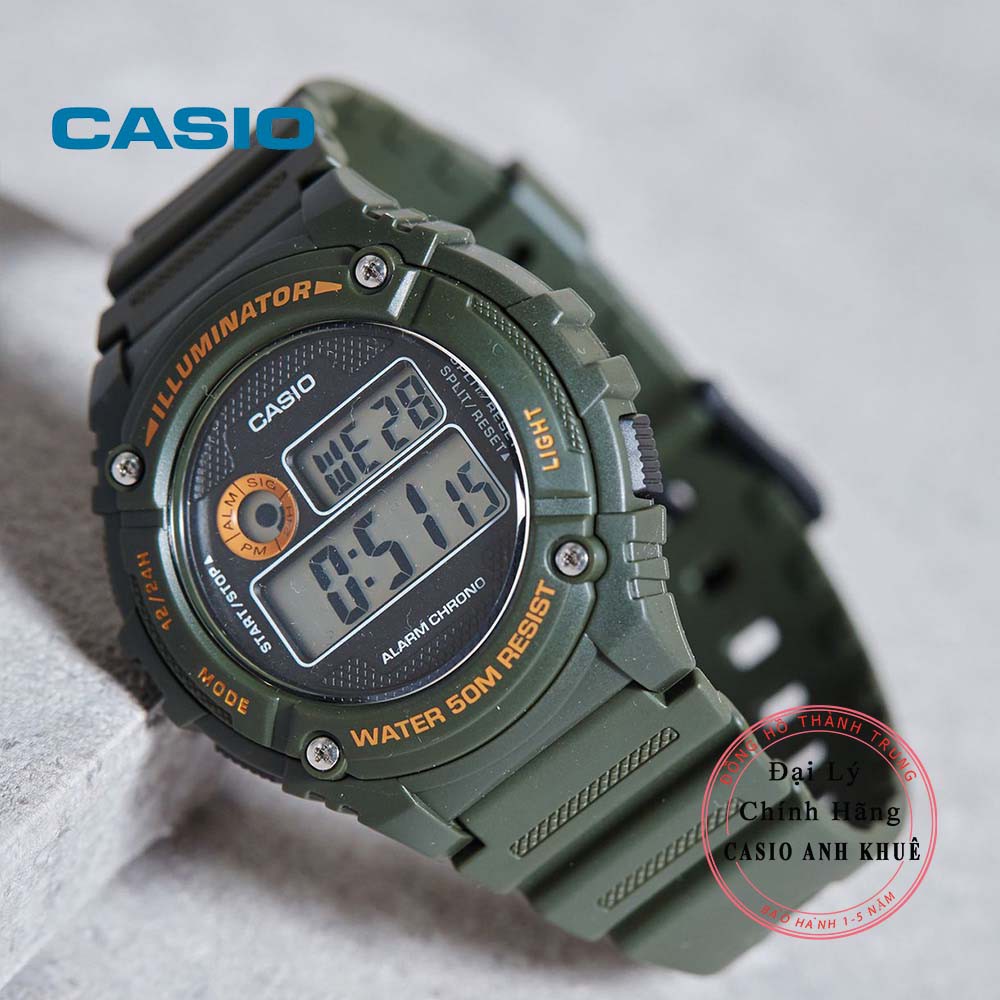 Khám phá đồng hồ Casio W-216H-3BVDF